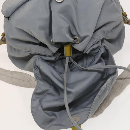 Prada Double Front Pocket Backpack Tessuto, BLUE, NYLON, Backpack