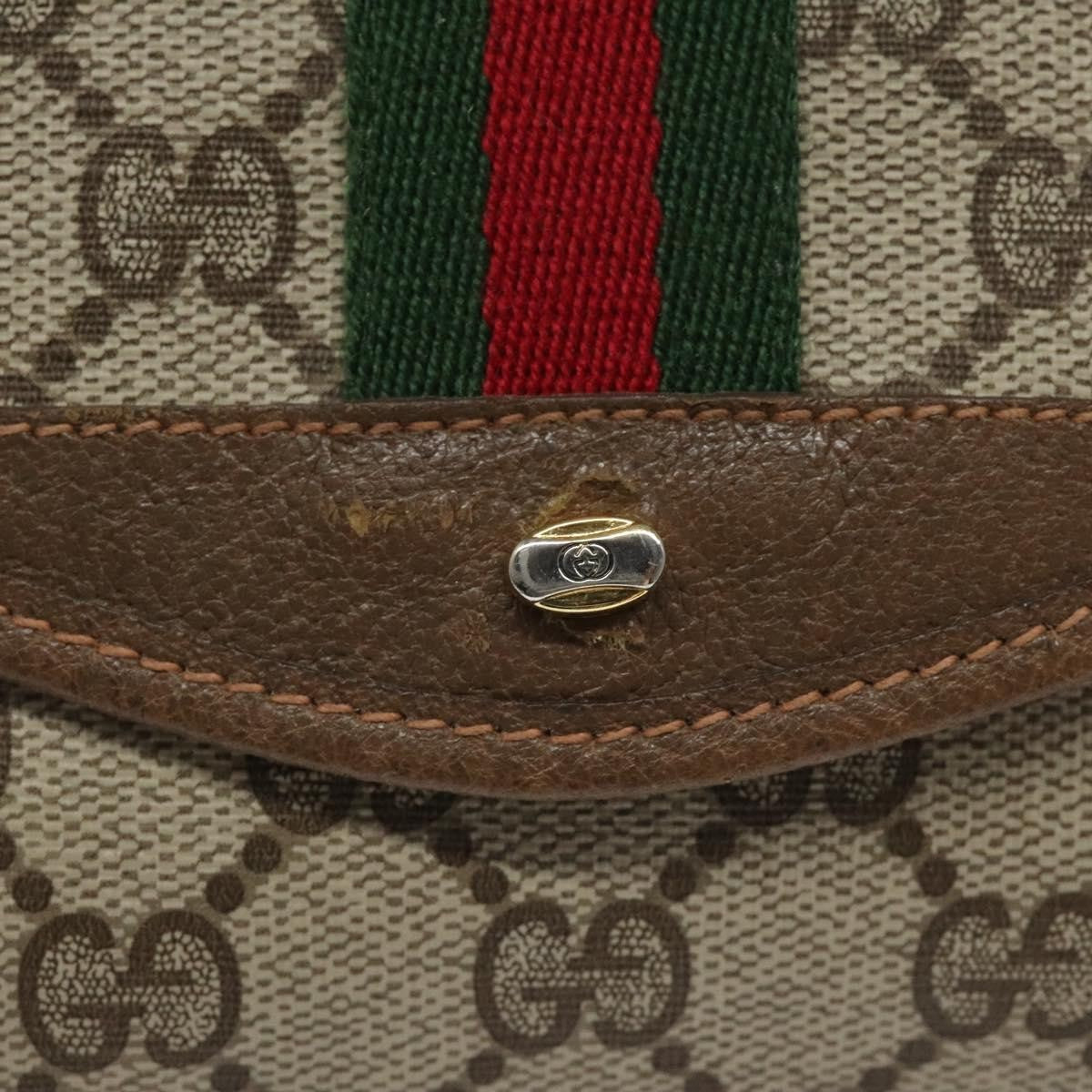 Gucci Ophidia Flap Clutch GG Coated Canvas, BEIGE, CANVAS, Clutche & pouche