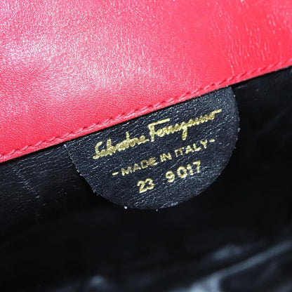 Salvatore Ferragamo Gancini waist bag Leather, RED, LEATHER, Clutche & pouche