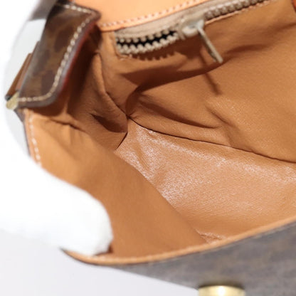 Celine Macadam Shoulder Bag PVC Leather, BROWN, CANVAS, Shoulder bag