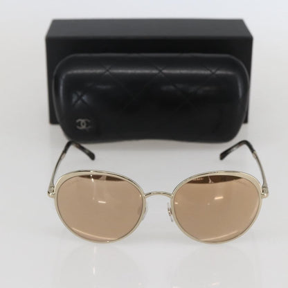 Chanel Logo CC Sunglasses Metal, Gold, Metal, Sunglasses