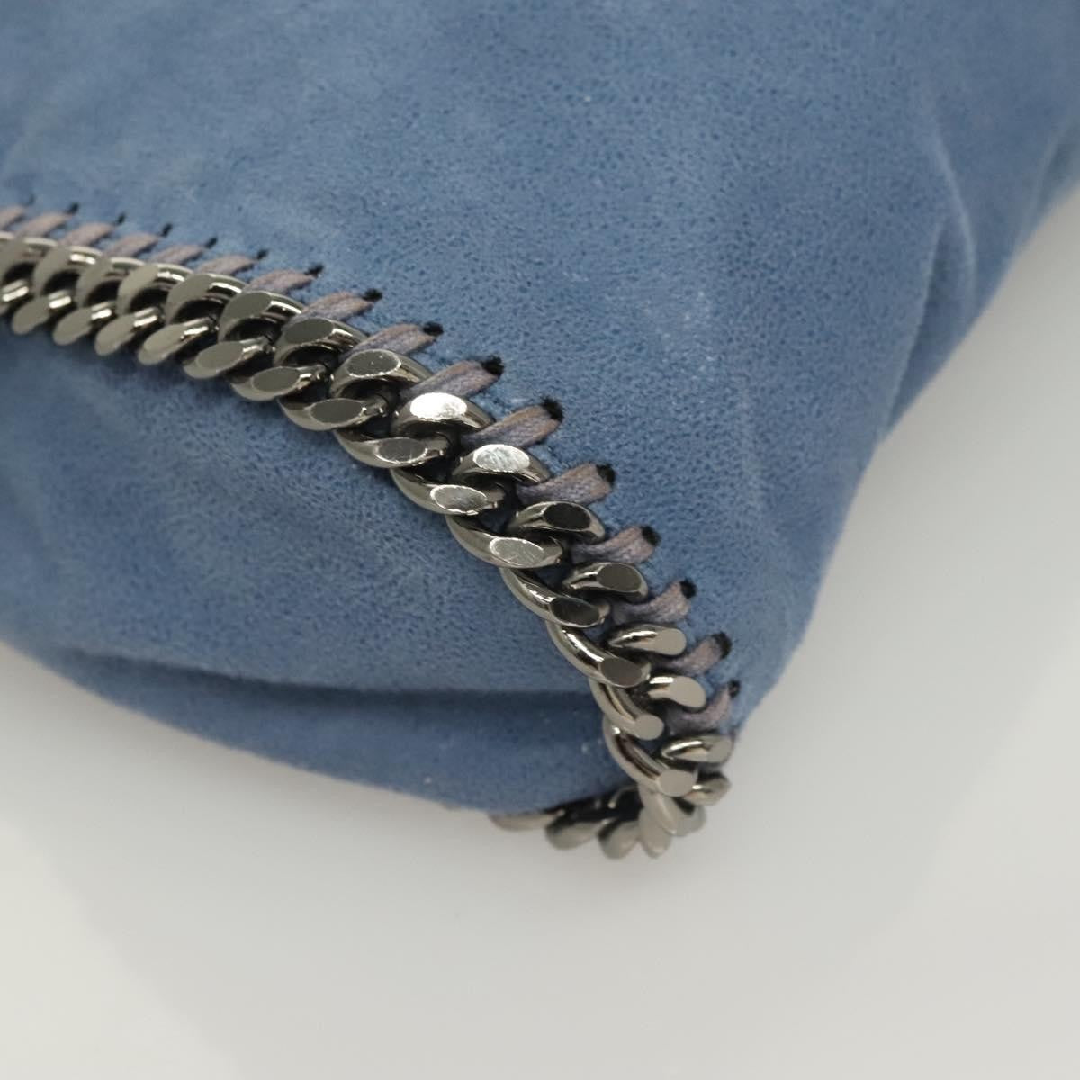 Stella McCartney Falabella Fold Over Crossbody Bag Suede, BLUE, SUEDE, Shoulder bag