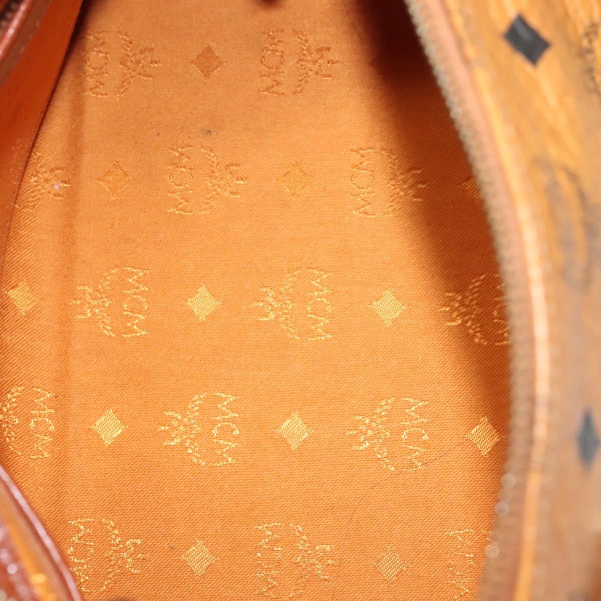 MCM Visetos Handbag Canvas and Leather, BROWN, CANVAS, Handbag