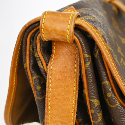 Louis Vuitton Saumur Handbag Monogram Canvas, Brown, Canvas, Shoulder Bag