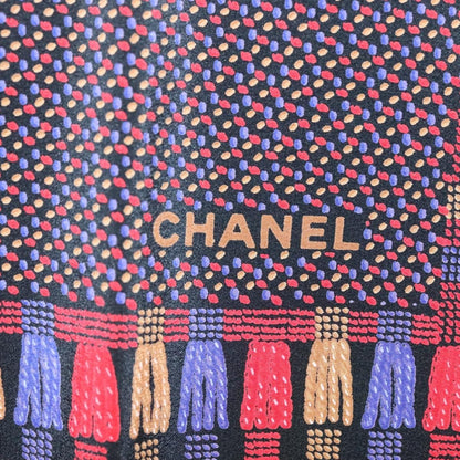 Chanel Carré 90 Silk, PURPLE, SILK, Scarve & shawl