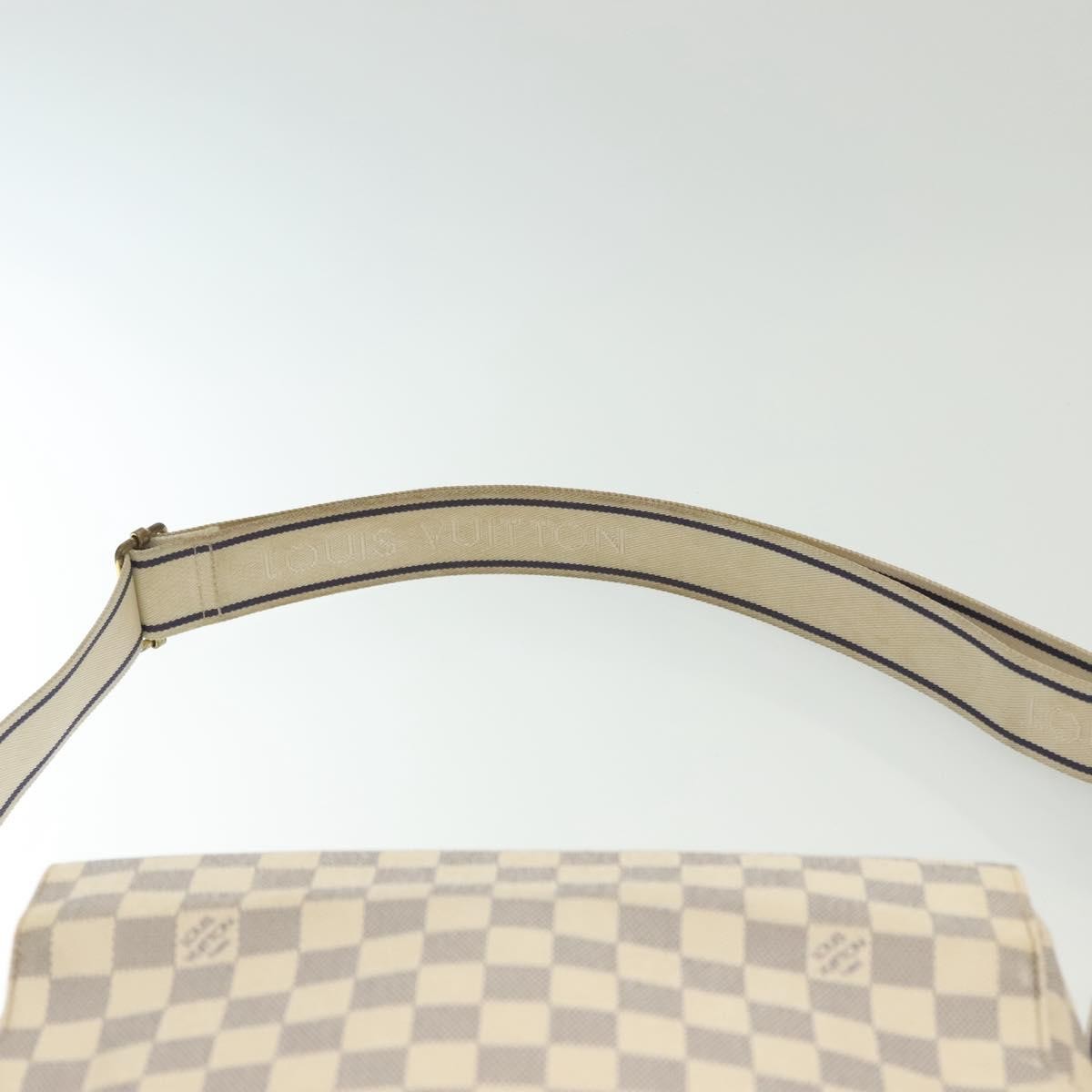 Louis Vuitton Naviglio Handbag Damier, WHITE, CANVAS, Shoulder bag