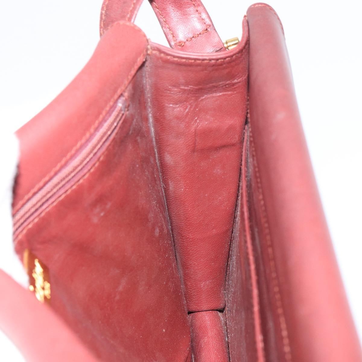 cartier Must de Cartier Shoulder Bag Leather, BURGUNDY, LEATHER, Shoulder bag