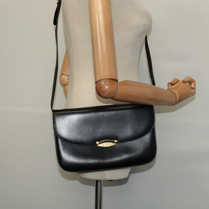 Bally Vintage Shoulder Bag Leather, Black, Leather, Shoulder Bag