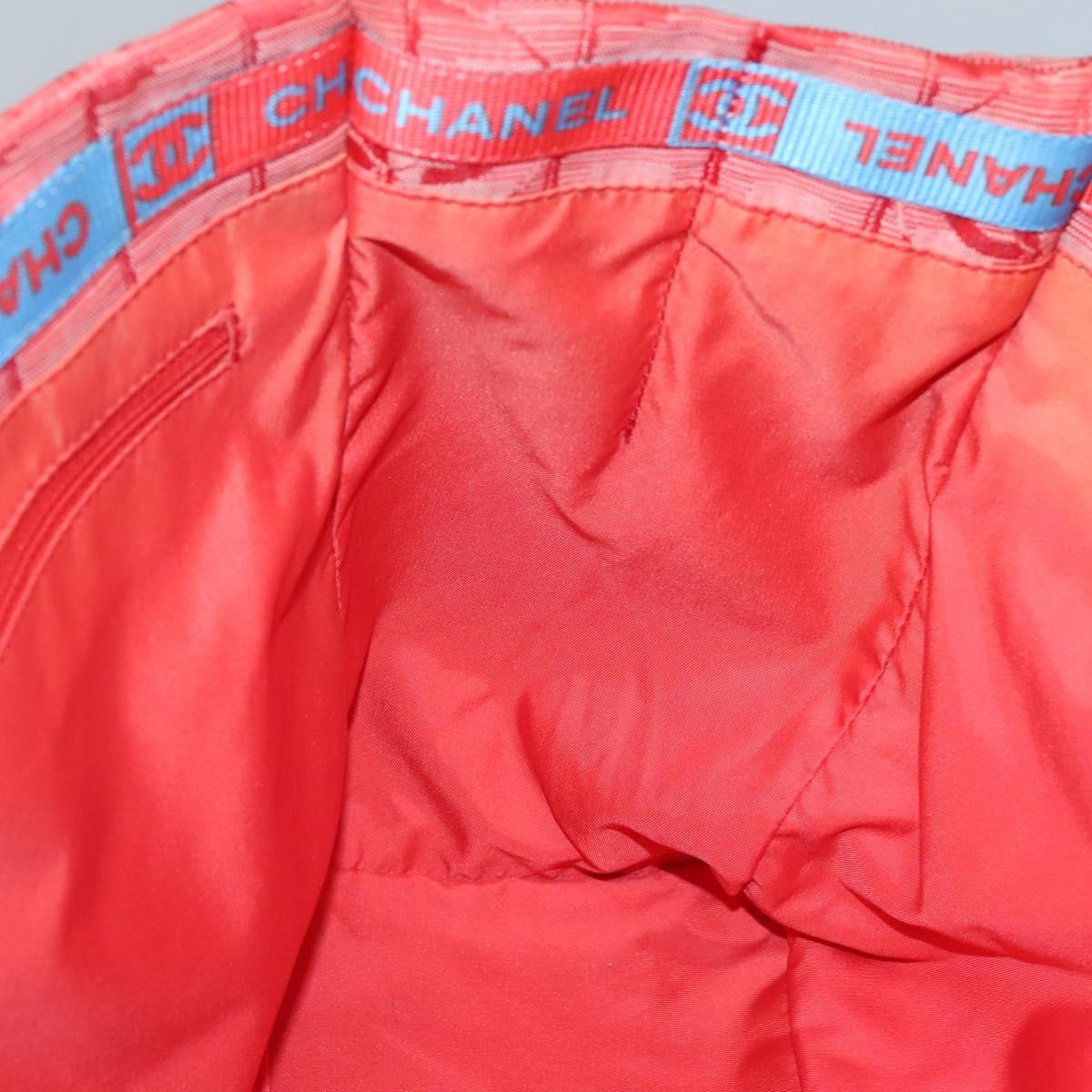 Chanel Travel Line Tote Nylon, RED, NYLON, Tote bag