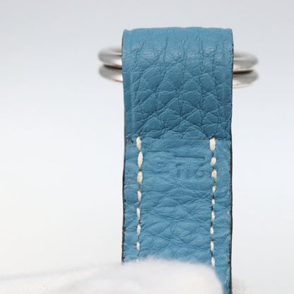 Hermes Pochette Green Waist Bag Leather, Blue, Leather, Shoulder Bag