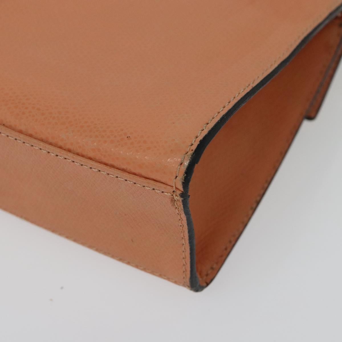 Celine Vintage Convertible Turnlock Top Handle Bag Leather, ORANGE, LEATHER, Handbag