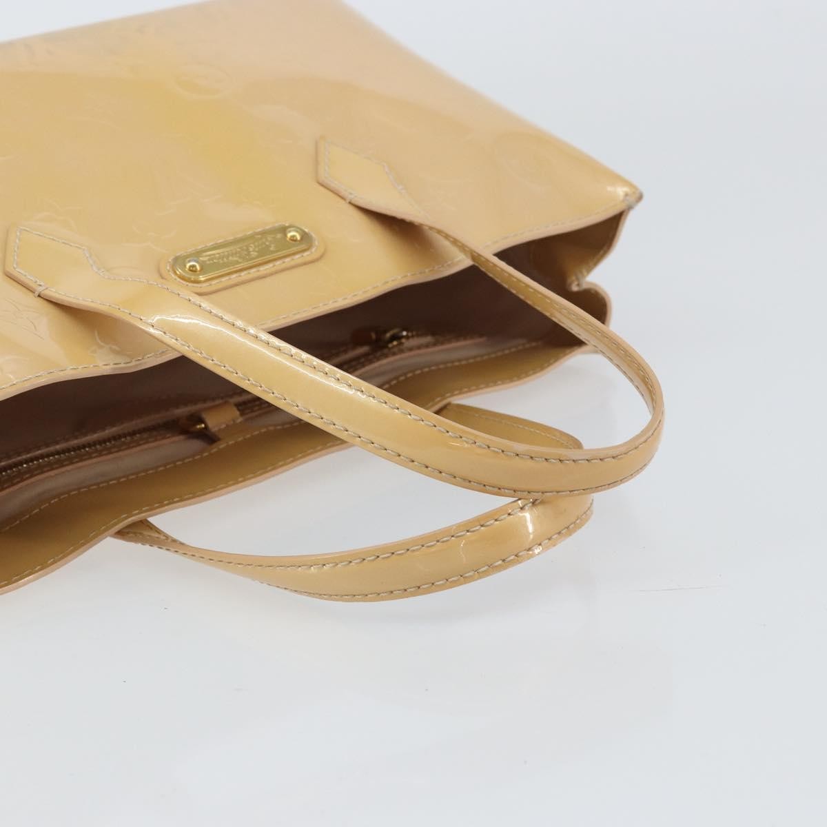 Louis Vuitton Wilshire Handbag Monogram Vernis, BEIGE, PATENT_LEATHER, Tote bag