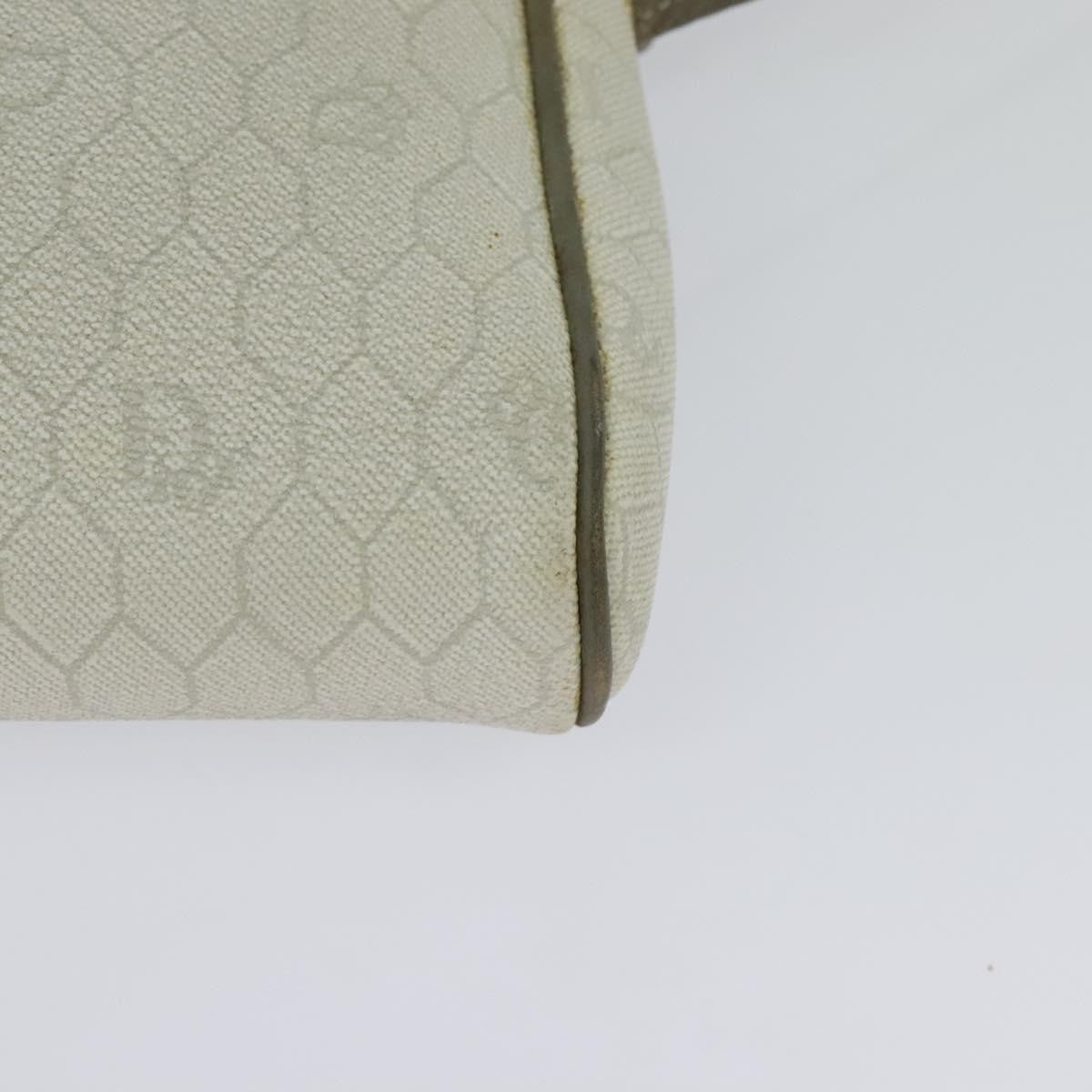 Christian Dior Vintage Honeycomb Shoulder Bag Canvas, WHITE, CANVAS, Shoulder bag