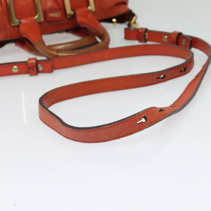 Chloe Ethel Handbag Leather, ORANGE, LEATHER, Handbag