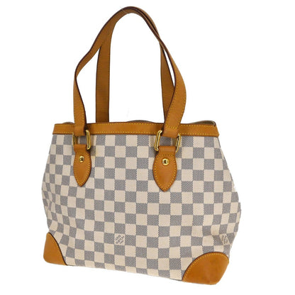 Louis Vuitton Hampstead Handbag Damier, White, Canvas, Tote Bag