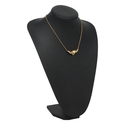 Christian Dior Collar Necklace Metal with Faux Pearls, GOLD, METAL, Necklace