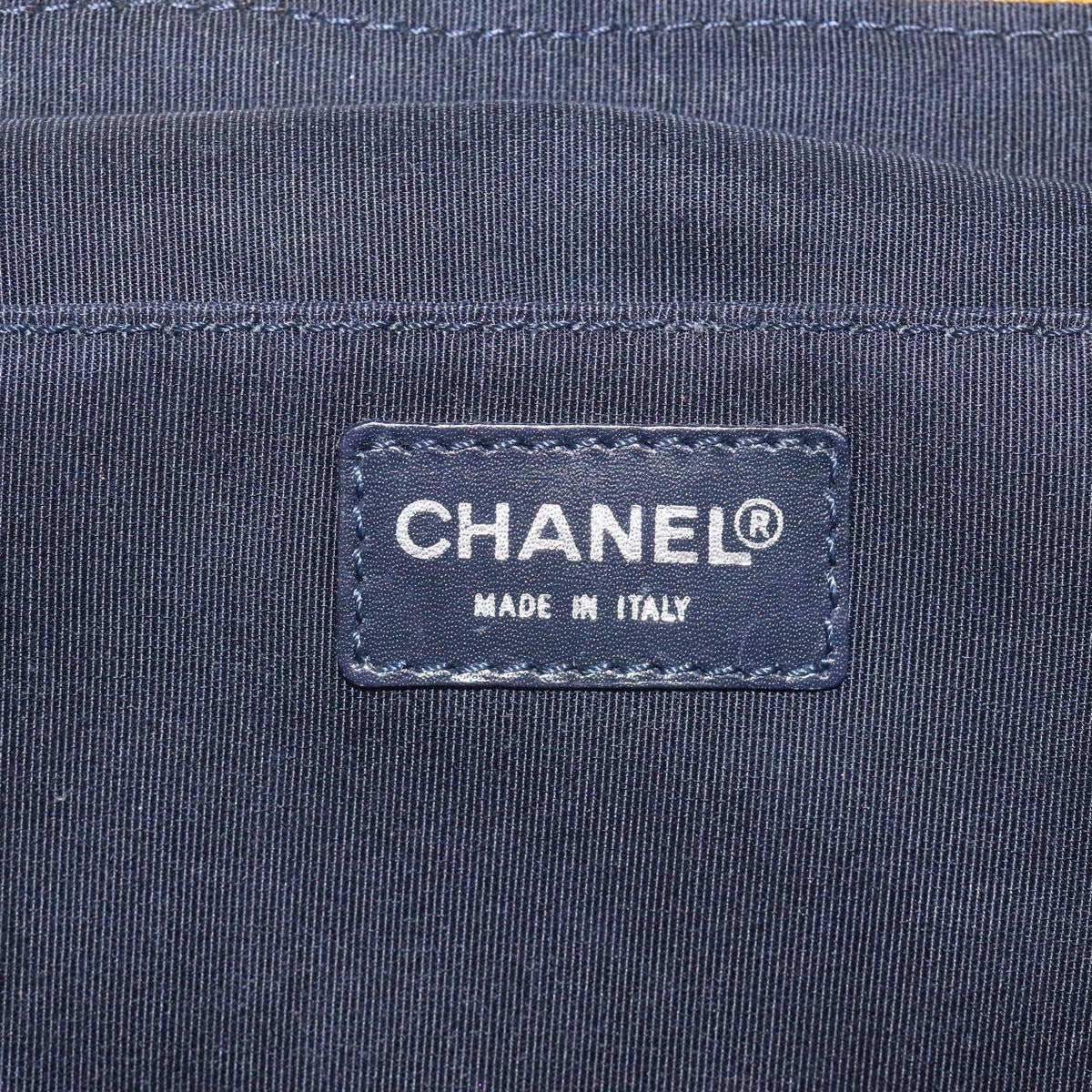 Chanel Vintage Frame Shoulder Bag Printed Canvas, YELLOW, COTTON, Shoulder bag