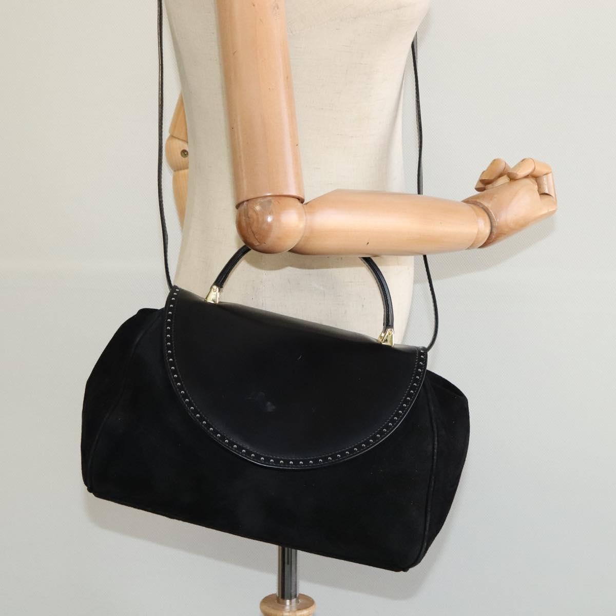 Salvatore Ferragamo Flap Handbag Leather, BLACK, LEATHER, Handbag