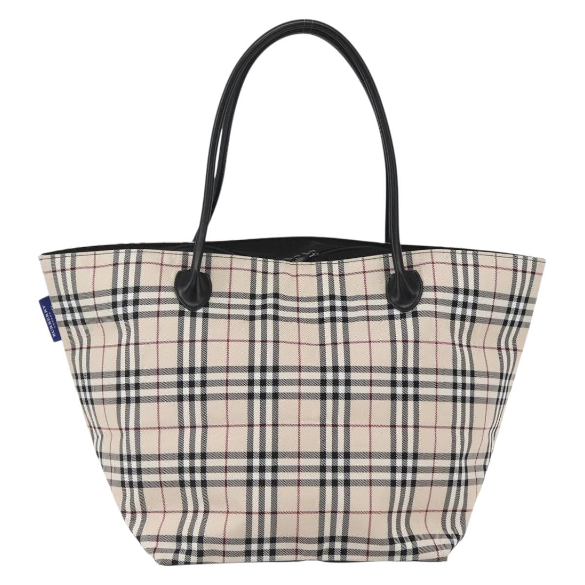 Burberry Nova Check Tote Nylon, BEIGE, NYLON, Tote bag