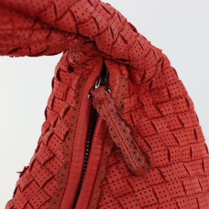 Bottega Veneta Intrecciato Shoulder bag Leather, Red, Leather, Shoulder Bag