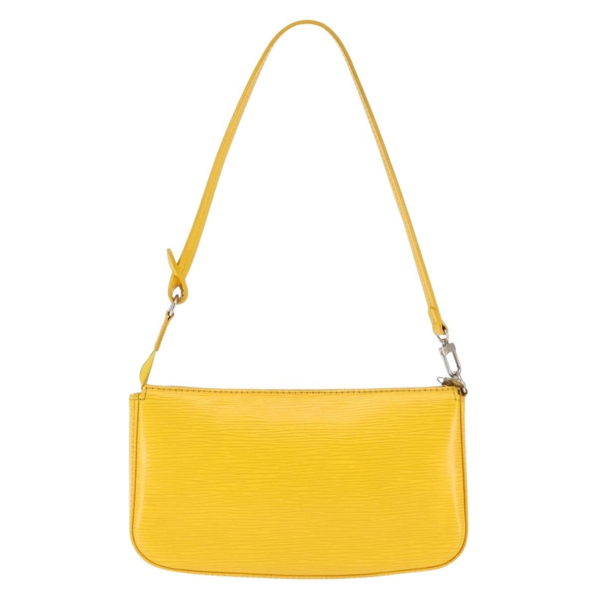 Louis Vuitton Pochette Accessoires NM Epi Leather, YELLOW, LEATHER, Clutche & pouche
