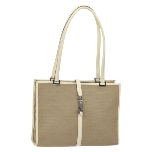 Gucci Vintage Jackie Handbag Canvas, BEIGE, CANVAS, Handbag