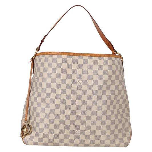 Louis Vuitton Delightful NM Handbag Damier, WHITE, CANVAS, Handbag