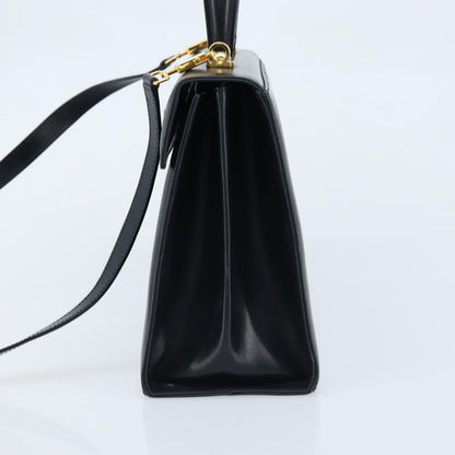 Salvatore Ferragamo Convertible Top Handle Bag Leather, NAVY, LEATHER, Handbag