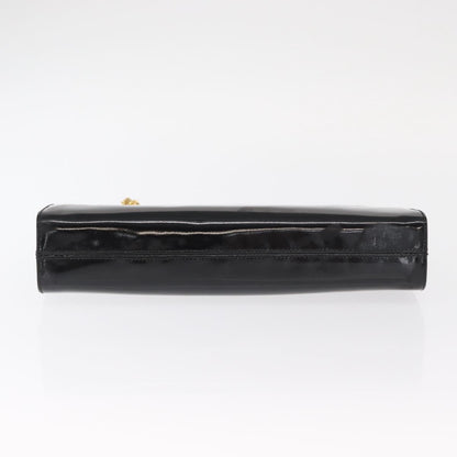 Salvatore Ferragamo Vintage Gancini Chain Shoulder Bag Patent Leather, BLACK, PATENT_LEATHER, Shoulder bag