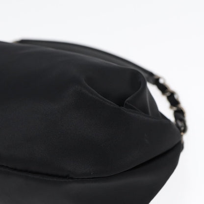 Salvatore Ferragamo Vintage Chain Shoulder Bag Nylon, BLACK, NYLON, Shoulder bag