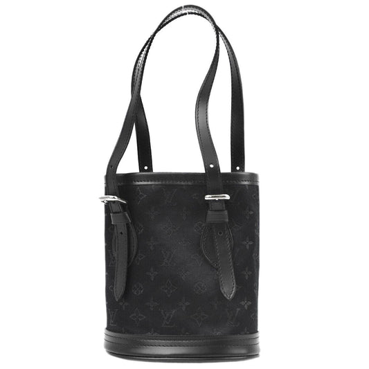 Louis Vuitton Bucket Bag Monogram Satin, BLACK, SATIN, Handbag