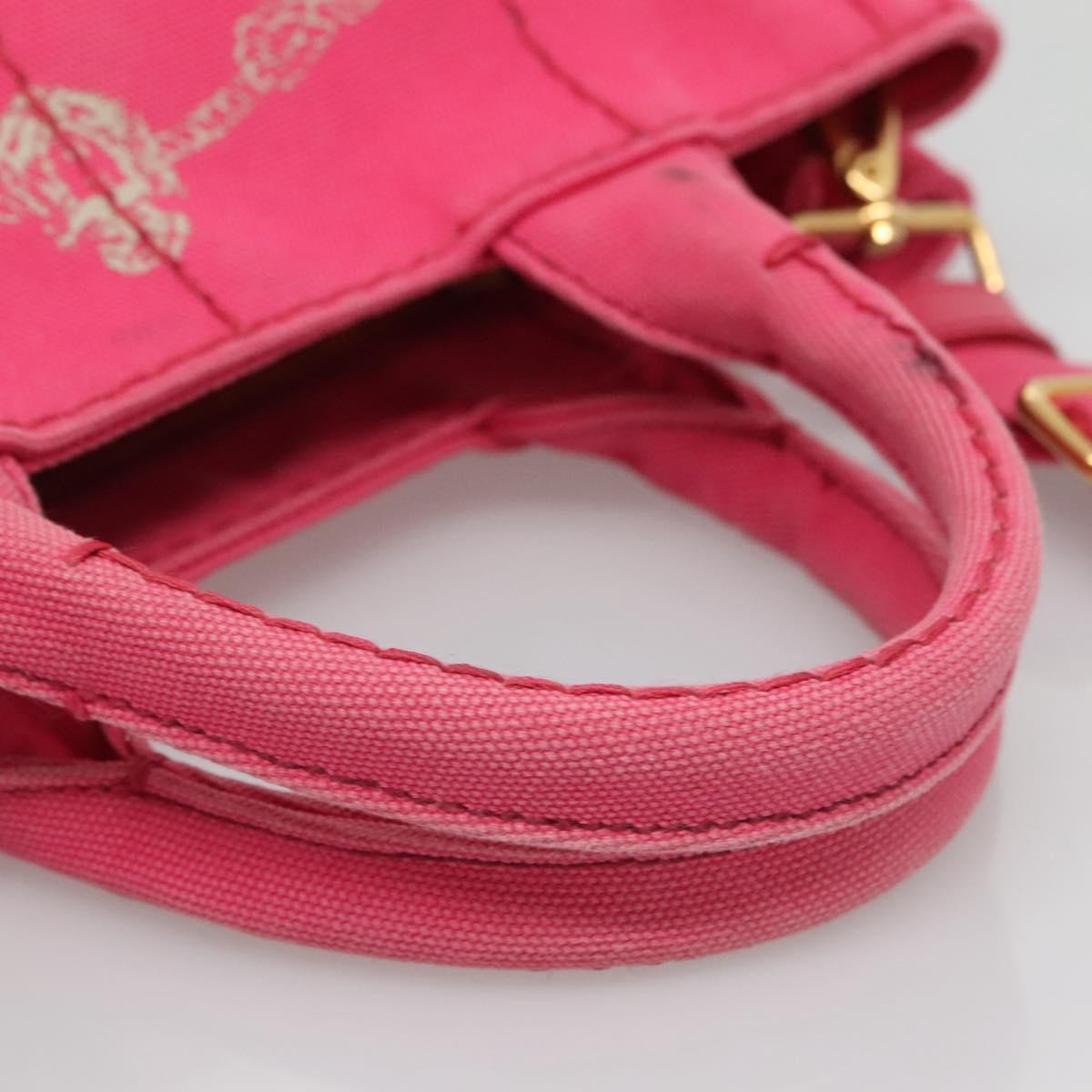 Prada Canapa Convertible Tote Canvas, PINK, CANVAS, Tote bag