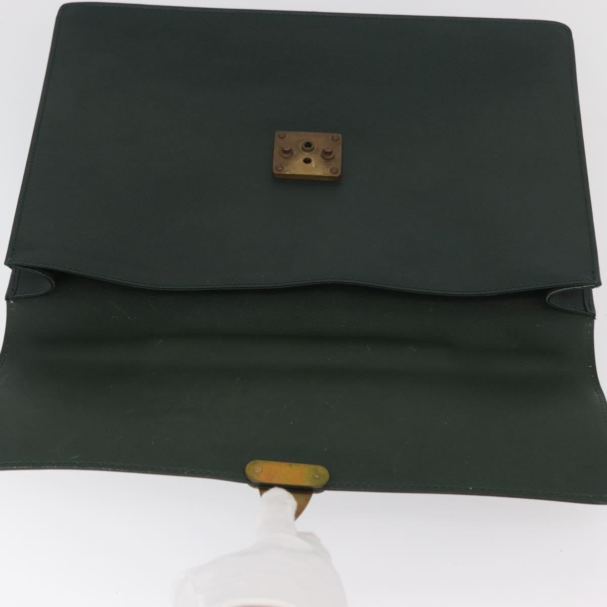 Louis Vuitton Serviette Kourad Briefcase Taiga Leather, Green, Leather, Handbag