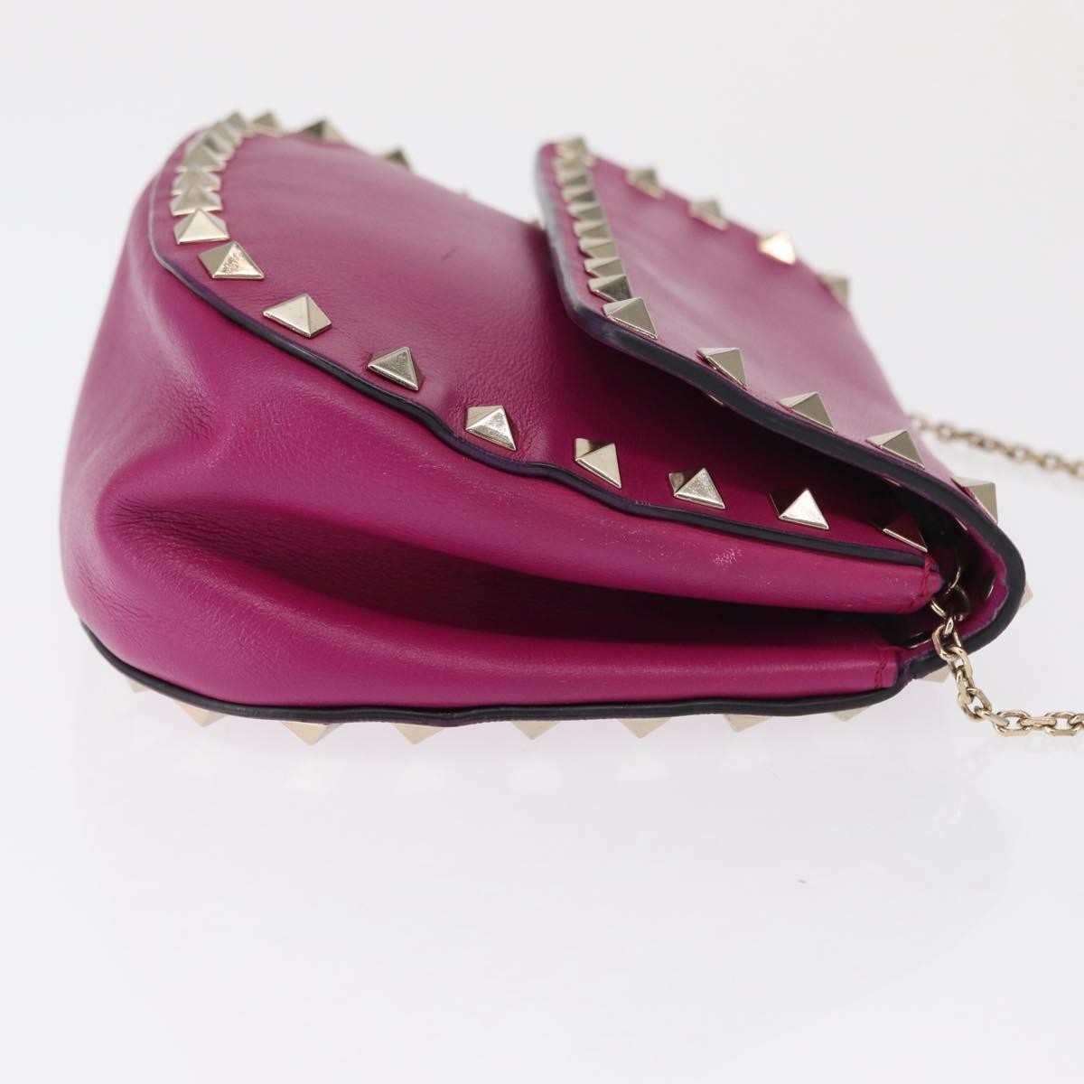 Valentino Garavani Rockstud Saddle Crossbody Bag Leather, PINK, LEATHER, Clutche & pouche