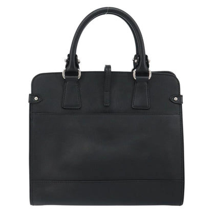 Salvatore Ferragamo Gancini handbag Leather, BLACK, LEATHER, Handbag