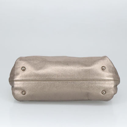 Salvatore Ferragamo Sofia Satchel Leather, SILVER, LEATHER, Handbag