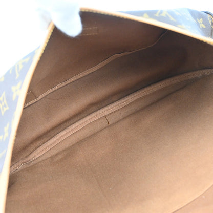 Louis Vuitton Saumur Handbag Monogram Canvas, Brown, Canvas, Shoulder Bag