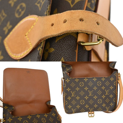 Louis Vuitton Cartouchiere Handbag Monogram Canvas, BROWN, LEATHER, Shoulder bag