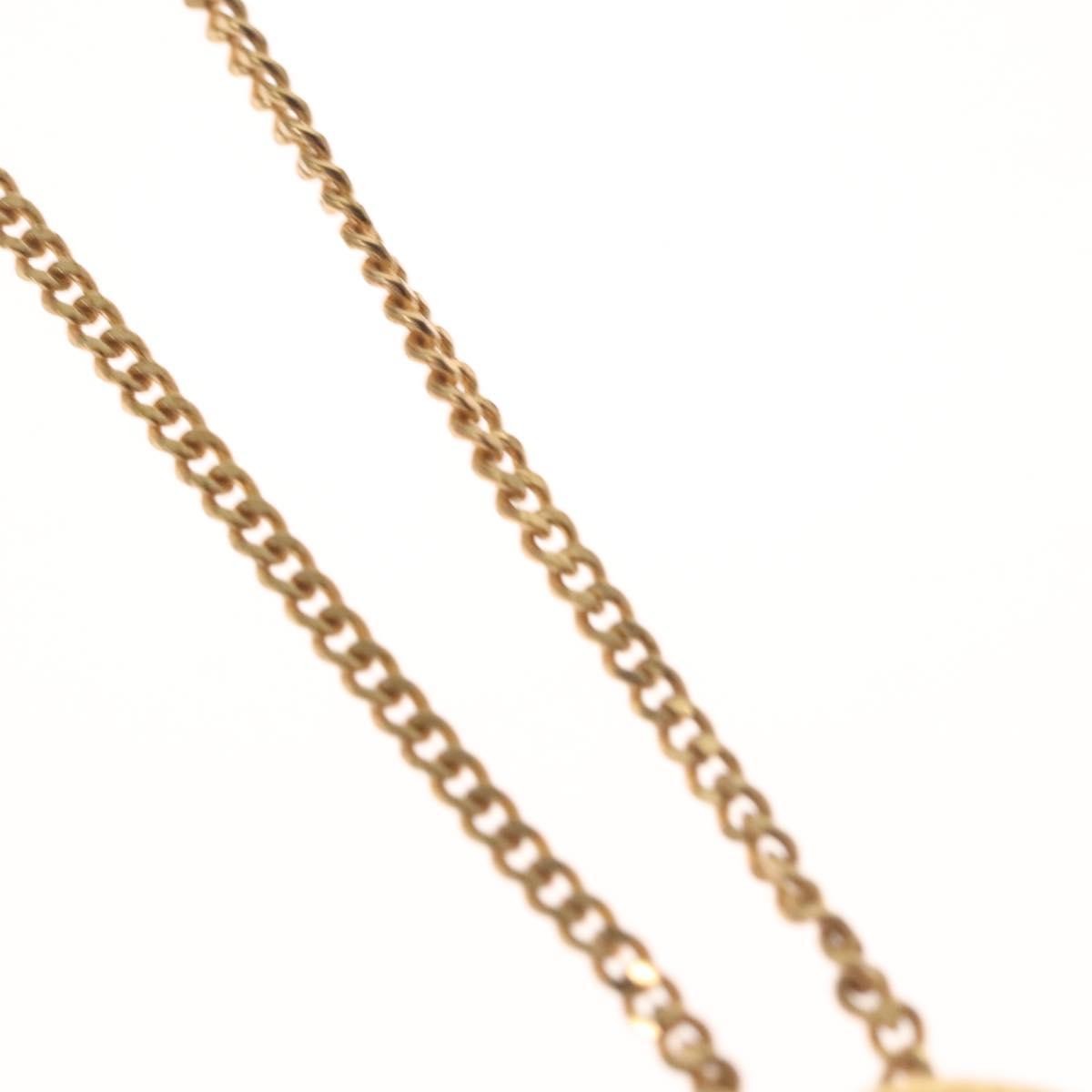 Christian Dior CD Pendant Necklace Metal, GOLD, METAL, Necklace