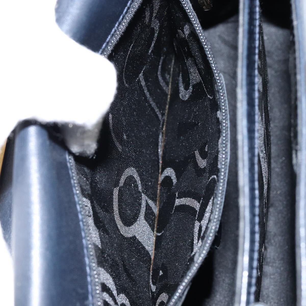 Salvatore Ferragamo Gancini Convertible Top Handle Bag Leather, NAVY, LEATHER, Handbag