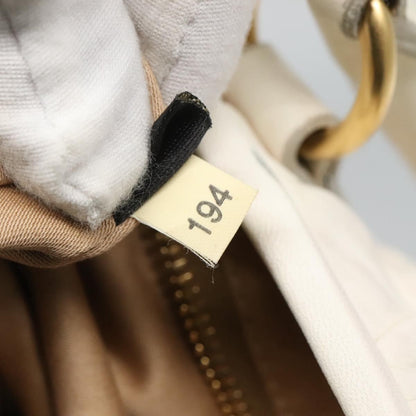 Miu Miu Vintage Tote bag Leather, WHITE, LEATHER, Tote bag