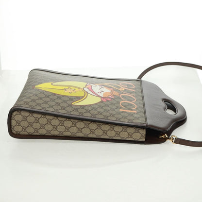 Gucci Cut Out Handle Tote Printed GG Coated Canvas, Beige, Canvas, Tote Bag