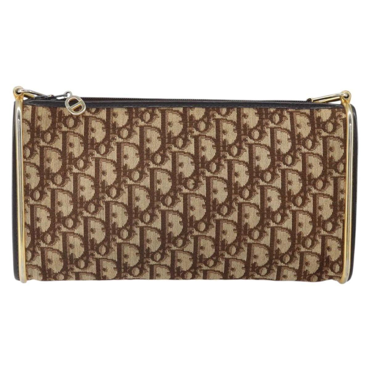 Christian Dior Trotter shoulder bag Canvas, BROWN, CANVAS, Shoulder bag
