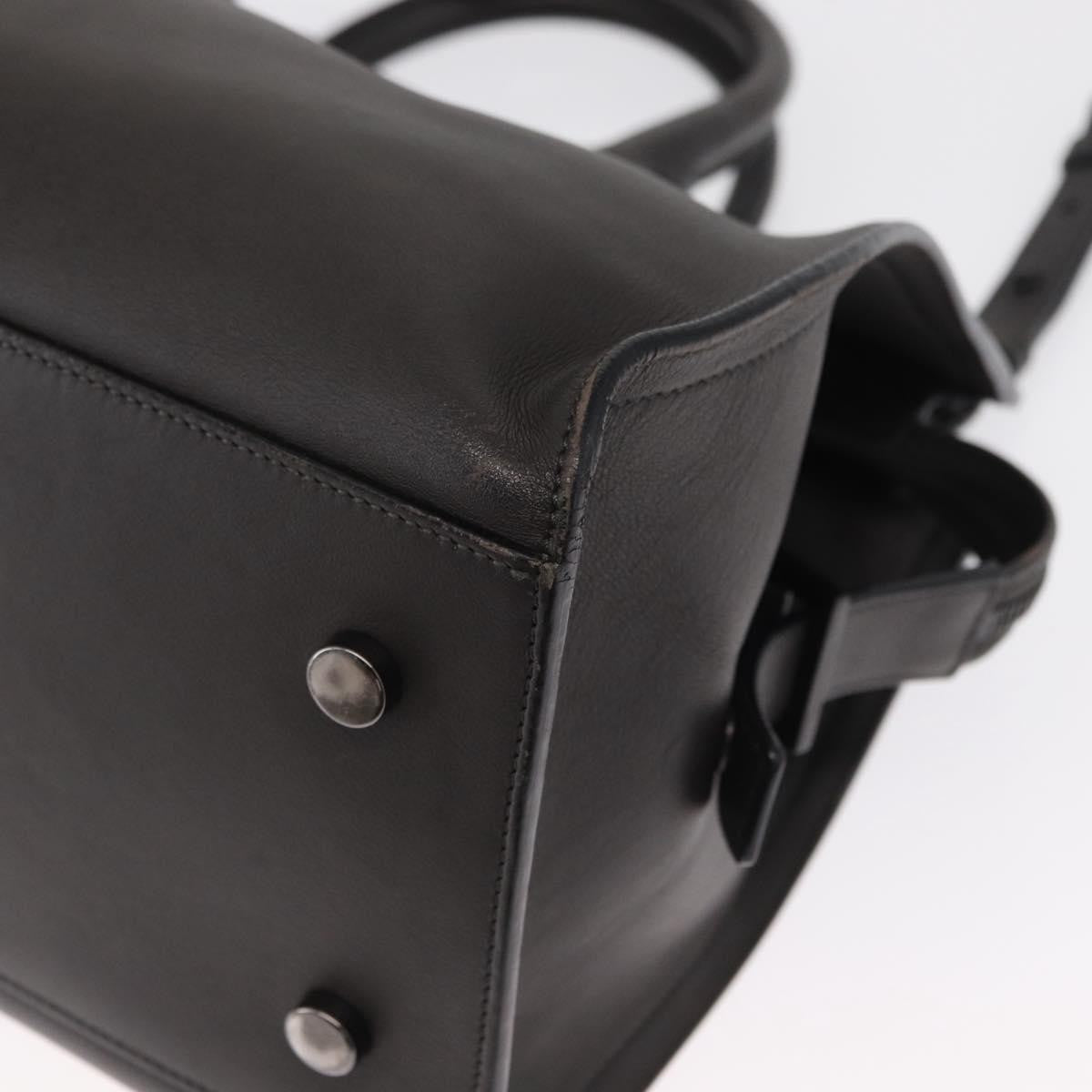 Saint Laurent Monogram Cabas Leather, GRAY, LEATHER, Tote bag