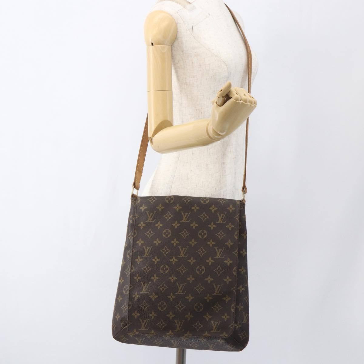 Louis Vuitton Musette Salsa Handbag Monogram Canvas, BROWN, CANVAS, Shoulder bag