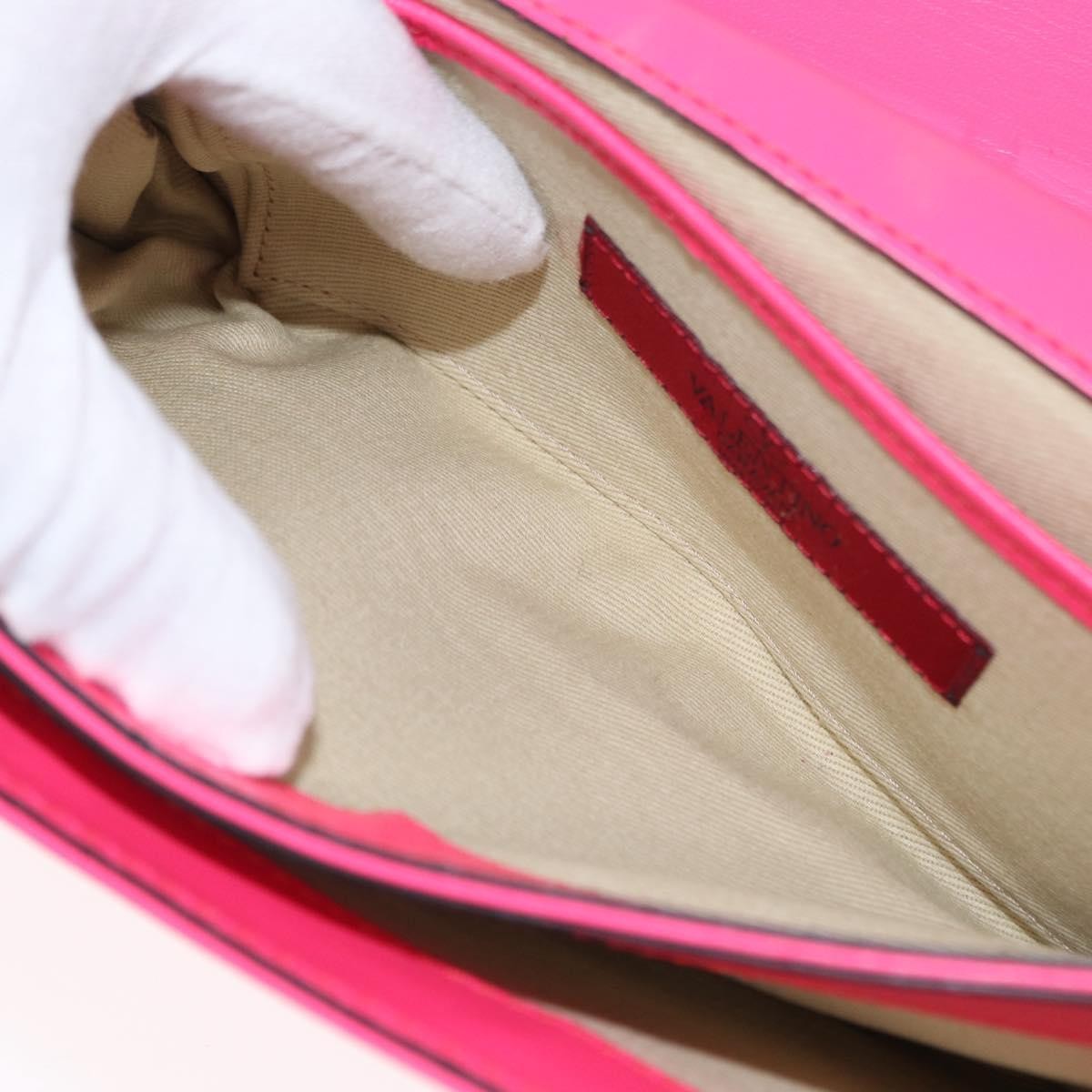 Valentino Garavani Va Va Voom Clutch Leather, Pink, Leather, Shoulder Bag
