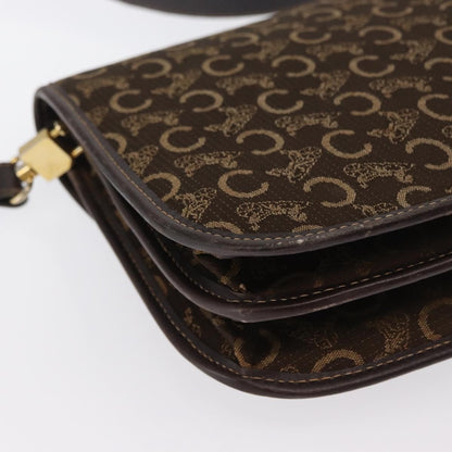 Celine C Sulky Shoulder bag Canvas, BROWN, CANVAS, Shoulder bag