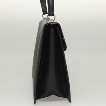 Salvatore Ferragamo Double Gancini Top Handle Bag Saffiano Leather, BLACK, LEATHER, Handbag