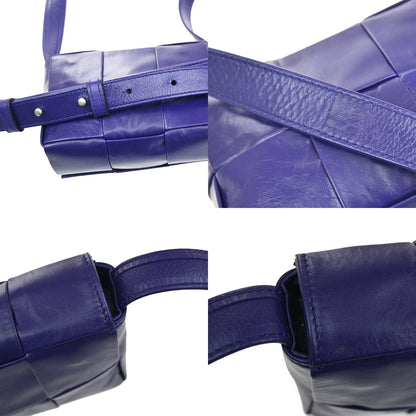 Bottega Veneta Cassette Crossbody Bag Maxi Intrecciato Fringe Leather, PURPLE, LEATHER, Crossbody bag