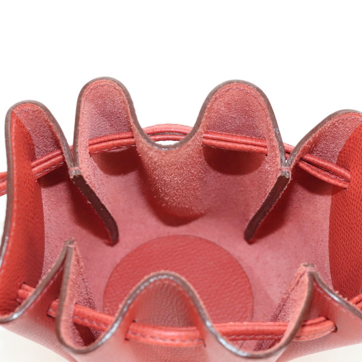 Hermes Vespa Pouch Leather, Red, Leather, Clutch